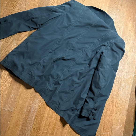 IZZI ACTIVEWEAR Black Double-Breasted Peacoat - Picture 3 of 6